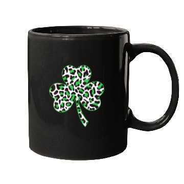 Discover Cute Shamrock Leopard Print St Patricks Day Irish Mugs