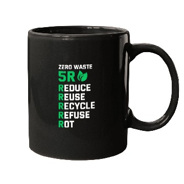 Discover 5R Waste Earth Day Planet Environment Trees Mugs