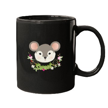 Discover Magical sweet mouse with delicate green in spring Mugs