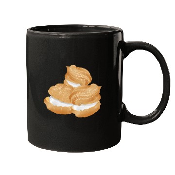 Discover Illustration of three stuffed cream puffs Mugs