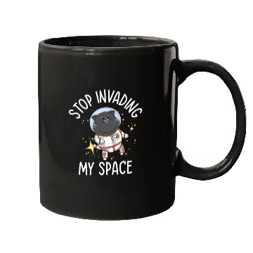 Discover Space Purring Cat Astronaut Cat Lover Spaceship Mugs