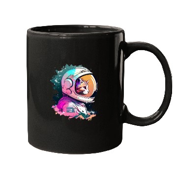 Discover Aesthetic Vaporwave Space Cat 80s 90s Astronaut Mugs