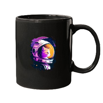 Discover Aesthetic Vaporwave Space Cat 80s 90s Astronaut Mugs