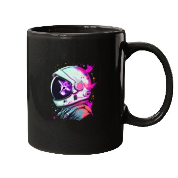 Discover Aesthetic Vaporwave Space Cat 80s 90s Astronaut Mugs