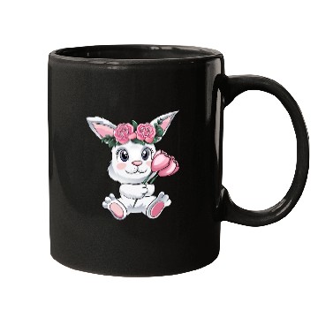 Discover Baby Easter Bunny with Flowers cute Easter Egg Mugs