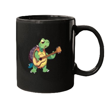 Discover Turtle Tortoise Guitar Players Guitarist Mugs
