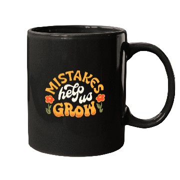 Discover Mistakes Help Us Grow Mugs Positive Groovy Retro