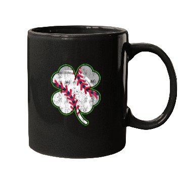 Discover Baseball player shamrock lucky charm Mugs