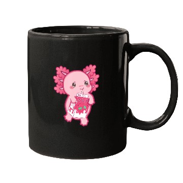 Discover Kawaii Axolotl Strawberry Milk Teen Girl Kids Japa Mugs