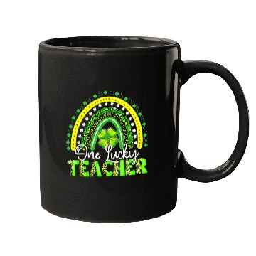 Discover Rainbow Leopard One Lucky Teacher St Patricks Day Mugs