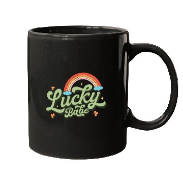 Discover Retro Lucky Babe Rainbow St Patricks Day Mugs