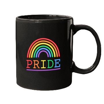 Discover Neon Lights Rainbow Pride Mugs