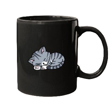 Discover Grey Tabby Sleeping Mugs
