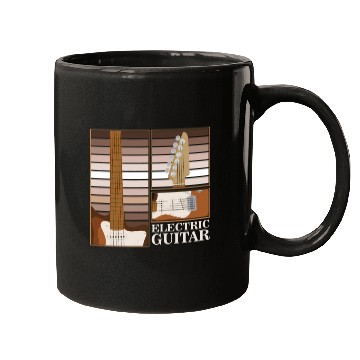 Discover Electric Guitar Player String Instrument Music Mugs