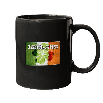 Discover St Patrick's Ireland Flag four leaves Clover Mugs