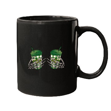 Discover Skeleton Hand Patricks day Graphics Mugs