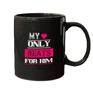 Discover My love only beats for him Mugs