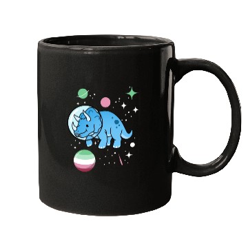 Discover Abrosexual Pride Triceratops Astronaut Mugs