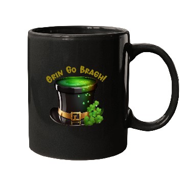 Discover Get Lucky with this 'Erin go Bragh' Top Hat Design Mugs
