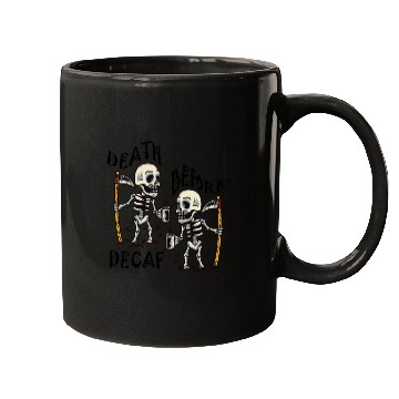 Discover Death Before Decaf Cool Mugs