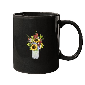 Discover Sunflower Mason Jar Flower Mugs