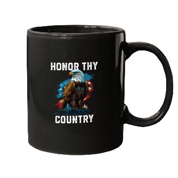 Discover Honor Thy Country American Bald Eagle America USA Mugs
