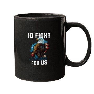 Discover I'd Fight for US American Bald Eagle America USA Mugs
