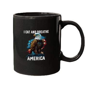 Discover I Eat and Breathe America American Bald Eagle Mugs