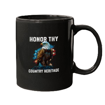 Discover Honor Thy Country Heritage American Bald Eagle Mugs