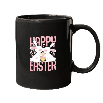 Discover Happy Easter Motif Easter Eggs Funny Easter Bunny Mugs