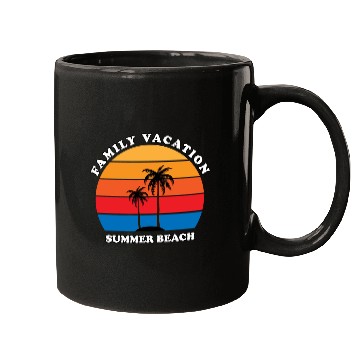 Discover Family Vacation Summer Beach Mugs