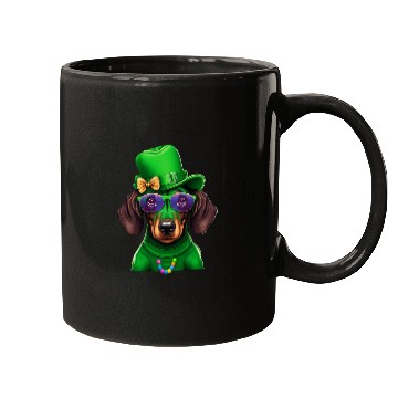 Discover St. Patricks Day Dachshund Wiener Dog Shamrock Mugs