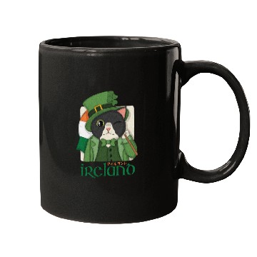 Discover Ireland Tuxedo Cat Mugs