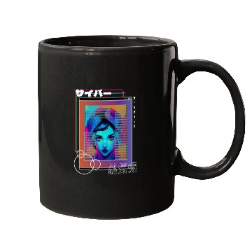 Discover Psychedelic Cyberpop Japanese Vaporwave Aesthetic Mugs