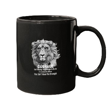 Discover Lion Courage Inspirational Quote For Leo Mugs