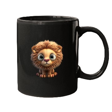 Discover Cute little lion comic character Mugs