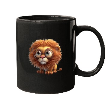 Discover Cute little lion comic character Mugs
