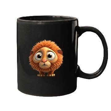 Discover Cute little lion comic character Mugs