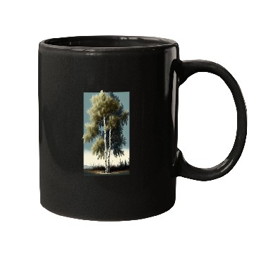 Discover Minimalist Birch Tree Art for Any Home Mugs