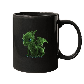 Discover green baby dragon Mugs