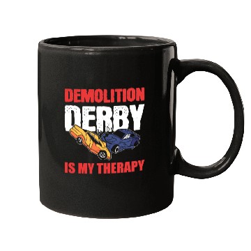 Discover Demolition Derby Is My Therapy Race Track Mugs