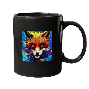 Discover Graphic Novel Comic Book Art Style Red Fox Mugs