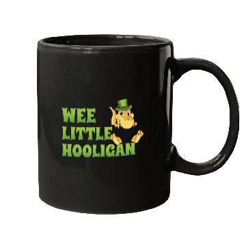 Discover Wee Little Hooligan t-rex Dinosaur St Patrick Day Mugs