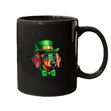 Discover St. Patricks Day Dachshund Wiener Dog Shamrock Mugs