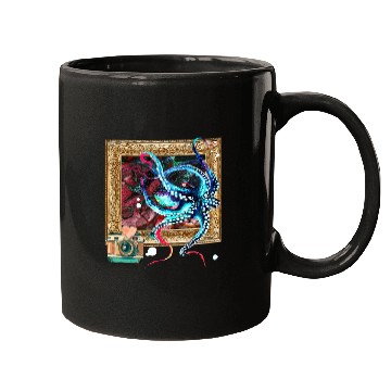Discover An Octopus, A Camera, And A Dark Map Mugs