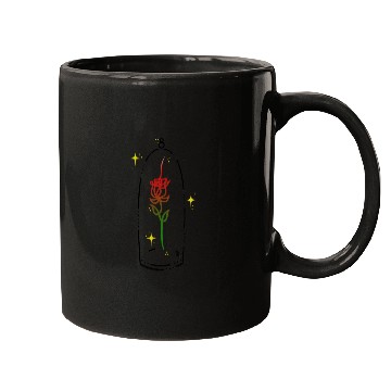 Discover beauty black case colored flower Mugs