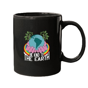 Discover Be Kind To The Earth Rainbow Natural Environment Mugs