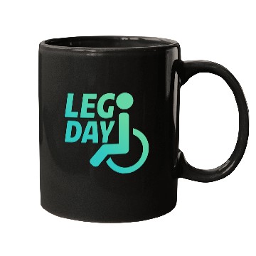 Discover Leg Day Handicapped Wheelchair 22 Mugs