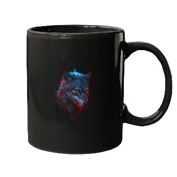 Discover dark ferocious wolf Mugs