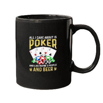 Discover poker people and beer Mugs